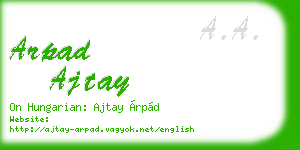 arpad ajtay business card